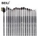 Профессиональные кисти для макияжа BEILI Black 18 единиц, натуральный ворс S5161-BX-E18 - изображение 1