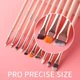 Профессиональные кисти для макияжа BEILI Pink 19 единиц, натуральный ворс S5161-FE19 - изображение 7