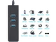 Мультипортовий адаптер Dynamode USB-C 3.1 RJ-45 + 3-Port (USB3.1-TYPEC-RJ45-HUB3) - изображение 6