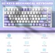 Клавиатура AJAZZ AK820 White-Purple Игровая Проводная Механичиская - изображение 6