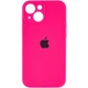 Чехол Silicone Premium case с защитой камеры для iPhone 13 Full Camera Protective hot pink 9703 - изображение 1