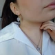 Набор украшений серьги и колье "Сердечки Цирконий в серебре" Fashion Jewelry в сувенирной коробочке (12750) - изображение 6