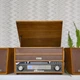 Вініловий програвач, стереосистема, музичний центр Auna Belle Epoque 1910 CD FM USB BT з колонками, грамофон для вінілу бв - Б/В - зображення 1