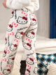 Пижамные плюшевые Штаны Hello Kitty хелоу китти белые размер XL - изображение 2
