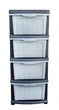 Комод пластиковый R-plastic 4 яруса Eco Beige Сірий + Чорний(6-46-10512) - зображення 3