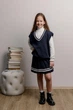 Спiдниця пліссе дитяча ART KNIT темно-синя зі смужкою, 140-146см 039751 - зображення 1