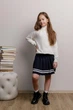 Спiдниця пліссе дитяча ART KNIT темно-синя зі смужкою, 140-146см 039751 - зображення 5