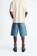 Шорти вільні джинсові Zara Baggy Fit 36 блакитний 5575/498/403 - изображение 3