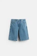 Шорти вільні джинсові Zara Baggy Fit 36 блакитний 5575/498/403 - изображение 6