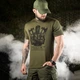 Потоотводная футболка Oblivion Tactical с принтом Страха нет олива размер L - изображение 3