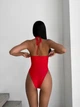 Слитный купальник с завязками, красный, M - изображение 2