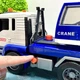 Спецтехніка Автокран інерція звуки підсвічування гумові шини рухомі елементи Синій (666-51T) - зображення 10