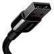 Кабель Baseus Tungsten Gold Fast Charging Data Cable USB to iP 2.4A 1m Black CALWJ-01 - изображение 8