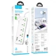 Мережевий подовжувач HOCO AC13A Talento 5-position socket(1C3A) (1,5 m) White (6942007607148) - изображение 6