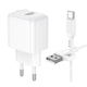 Сетевое зарядное устройство с кабелем BOROFONE BAS42A Potential single-port QC3.0 charger set(Type-C) 18W White 6941991113802 - изображение 4