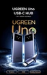 Концентратор 7-in-1 UGREEN CM888 Uno Q Pro Robot для MacBook Pro/Air, iPad Pro, Surface, XPS, Thinkpad HDMI 4K@60Hz, PD100W Charging, USB A+C HUB, RJ45 Grey (45155) - зображення 9