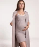 Халат и ночная рубашка для беременных и кормящих Nature Cotton К365-140-1 Беж 52/54 - изображение 1