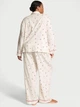 Женская пижама (штаны+Рубашка) Victoria's Secret Flannel Pajama фланелевая XL белая - изображение 4