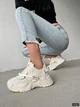 Женские кроссовки на толстой подошве Swin Shoes 36р(22.5см) бежевые эко-кожа сеточка (12276-36) - изображение 8