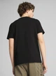 Футболка хлопковая длинная мужская Puma Essentials 63326401 M Black с принтом (4067984467997) - изображение 2