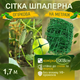 Сетка шпалерная 1,7м зеленая 13х18см Shadow на метраж для огорода виноградная защиты огурцов крупными ячейками - изображение 1