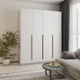 Шафа розпашна Mebel Star чотиридверна Оскар 1600*2200*520 Білий Сніг - изображение 1