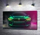 Картина Агрессивная мордашка кислотно-зеленой BMW 60x34 см Модуль №1 (003777) - изображение 1