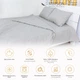 Летний постельный комплект MirSon №2404 EcoSilk 116-5703 Light Gray одеяло 172х205 см + наволочки 2 х 50х70 см + простынь 200x220 см (2200003034431) - изображение 2