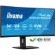 IIYAMA 34.1" 21:9 va uwqhd вигнутий рк монітор, 0.4 мс, 1 20 Гц, FreeSync, hdr, 1xHDMI 2.0/1xHDMI 1.4/1xDP 1 xcb3497wqsnp-b1 - зображення 4