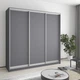 Шкаф-купе трехдверный MebelStar Комбо AL 3ДСП 210x60x240 см Антрацит (MBS-1732) - изображение 1