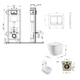 Подвесной унитаз Qtap Robin Ultra Quiet комплект инсталляции для ванной комнаты смывающая клавиша туалетный унитаз (600776) - изображение 2