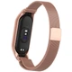 Ремінець Міланська петля для Xiaomi mi band 7 / ремінці на сяомі, ксіомі мі бенд / металевий ремінець до фітнес-браслет Rose Pink RE5 - зображення 2
