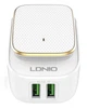 Сетевой адаптер Ldnio A2205, Micro USB Cable, Touch Light, 2USB, 2.4A, white - изображение 2