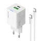 Сетевое зарядное устройство ColorWay GaN Mini 35W PD Port PPS USB (Type-C PD + USB QC4.0) White (CW-CHS055PDC-WT) + кабель USB Type-C - изображение 3