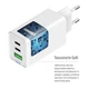 Мережевий зарядний пристрій ColorWay GaN Mini 65W PD Port PPS USB (USB-2C1A) White (CW-CHS058PDCL-WT) + кабель Type-C&Lightning - зображення 8
