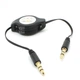 Кабель Ewell Audio 3.5 мм, 3pin M/M 0.7 м, раздвижной, черный (EW733) - изображение 1