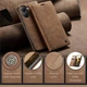Чехол книжка Caseme с магнитом для Poco X7 Pro коричневый - изображение 4