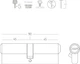 Цилиндр Linde A6Р 45x45 ключ-ключ 90 мм Полированный хром (A6P45/45 CP) - изображение 2
