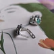 Серебряные серьги с натуральным сапфиром 4.05ct, изумрудом, рубином (2182320) - изображение 5