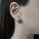 Серебряные серьги с натуральным сапфиром 4.05ct, изумрудом, рубином (2182320) - изображение 6