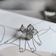 Серебряное кольцо с натуральным перламутром, фианитами, вес изделия 3,42 гр (60002143) - изображение 5