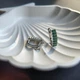 Серебряные серьги с натуральным изумрудом 1.253ct (2179993) - изображение 3