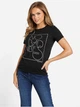 Футболка хлопковая женская Guess 502659991 S Черная (1159830494) - изображение 1