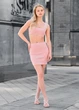 Женский костюм стаф летний топ юбка розовый с логотипом Staff le pink L (337347) - изображение 1
