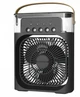 Настольный портативный вентилятор с увлажнителем и подсветкой 4а1 UKC Air Fan 3 скорости с регулировкой угла наклона Черный - изображение 1