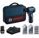 Акумуляторний дриль-шурупокрут Bosch GSR 12V-30 (2x12В, 10 мм, 30 Нм, 2 Агод) + 2АКБ зарядний пристрій набір біт 25шт та свердл 14шт (25617) - зображення 1