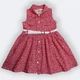 Детский летний сарафан для девочки Halis Kids с цветочным принтом 2 - 3 92 - 98 см красный - изображение 2