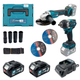 Набор аккумуляторных инструментов PROFI-TEC Combo Set 2 POWERLine DGA20BL+DTW500BL: с АКБ 2шт-20V 5.0Ач+ЗУ - изображение 1