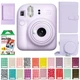 Набор камера моментальной печати Fujifilm Instax Mini 12 Purple + чехол + фотопленка 20 шт + фотоальбом 108 + наклейки 20 шт + фоторамка - изображение 1