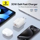 Мережевий зарядний пристрій Baseus Cube 30 Вт USB-C+USB-A PD/QC білий - изображение 11